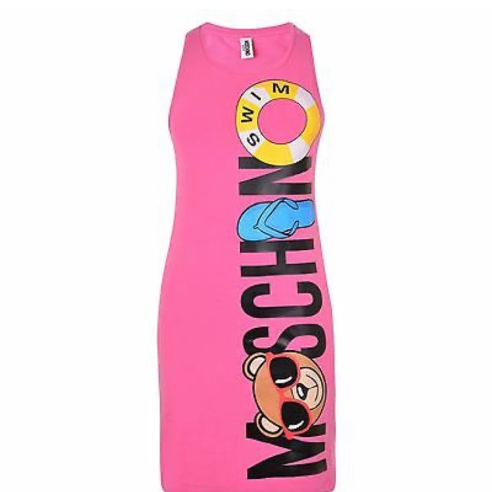 Moschino Swim Pink Teddy Bear Dress